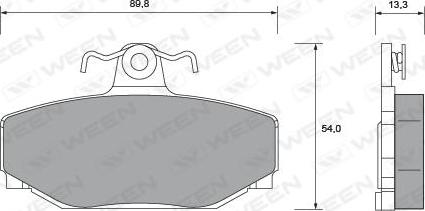 Ween 151-1006 - Гальмівні колодки, дискові гальма autocars.com.ua