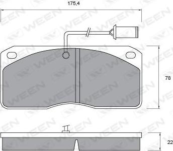 Ween 151-1010 - Гальмівні колодки, дискові гальма autocars.com.ua