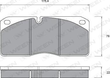 Ween 151-1030 - Гальмівні колодки, дискові гальма autocars.com.ua