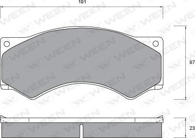 Ween 151-1039 - Тормозные колодки, дисковые, комплект avtokuzovplus.com.ua