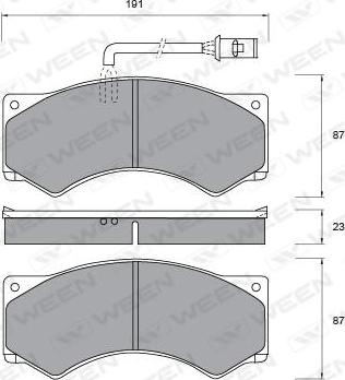 Ween 151-1040 - Тормозные колодки, дисковые, комплект avtokuzovplus.com.ua