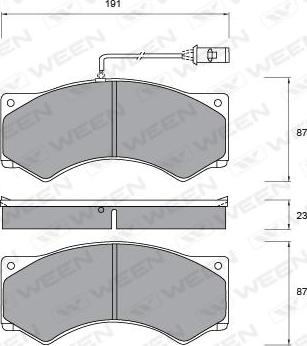 Ween 151-1041 - Тормозные колодки, дисковые, комплект avtokuzovplus.com.ua