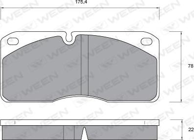 Ween 151-1044 - Гальмівні колодки, дискові гальма autocars.com.ua