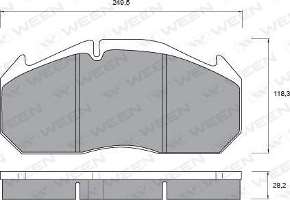 Ween 151-1052 - Гальмівні колодки, дискові гальма autocars.com.ua