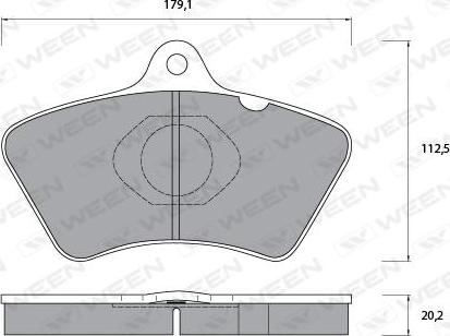 Ween 151-1070 - Гальмівні колодки, дискові гальма autocars.com.ua