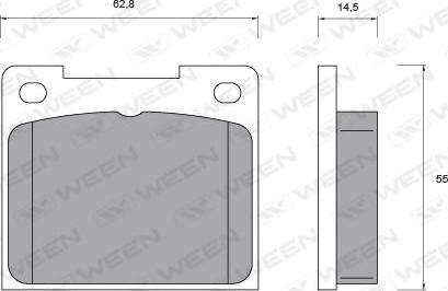 Ween 151-1078 - Тормозные колодки, дисковые, комплект autodnr.net