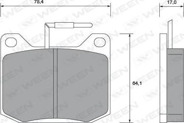 Ween 151-1080 - Тормозные колодки, дисковые, комплект autodnr.net