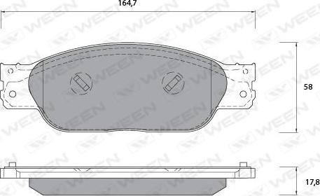 Ween 151-1091 - Гальмівні колодки, дискові гальма autocars.com.ua