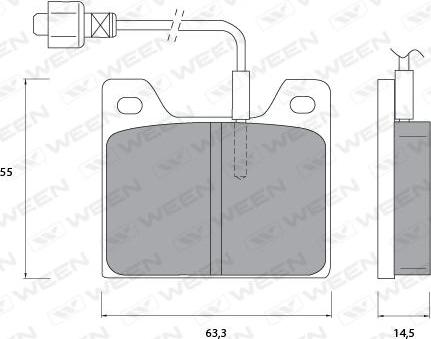 Ween 151-1095 - Тормозные колодки, дисковые, комплект autodnr.net