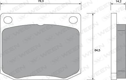 Ween 151-1098 - Гальмівні колодки, дискові гальма autocars.com.ua