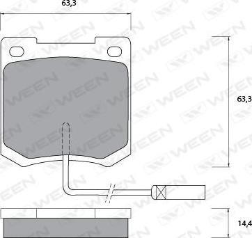 BENDIX 571817B - Тормозные колодки, дисковые, комплект avtokuzovplus.com.ua