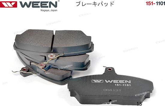 Ween 151-1101 - Тормозные колодки, дисковые, комплект autodnr.net