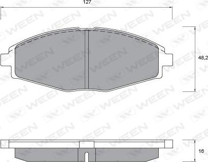 Ween 151-1106 - Тормозные колодки дисковые передние CHEVROLET Lanos  DAEWOO Matiz autodnr.net