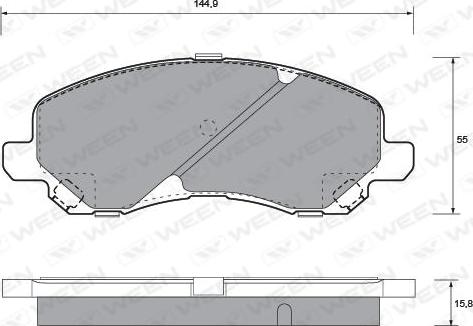 Ween 151-1114 - Тормозные колодки дисковые передние MITSUBISHI Outlander III  Airtrek  Galant VI EA  Estate EA autodnr.net