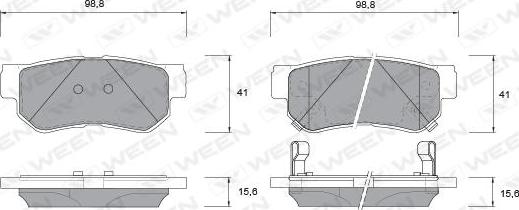 Ween 151-1132 - Гальмівні колодки, дискові гальма autocars.com.ua