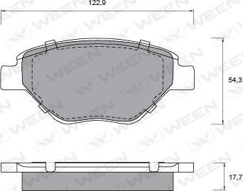 Ween 151-1151 - Тормозные колодки, дисковые, комплект avtokuzovplus.com.ua