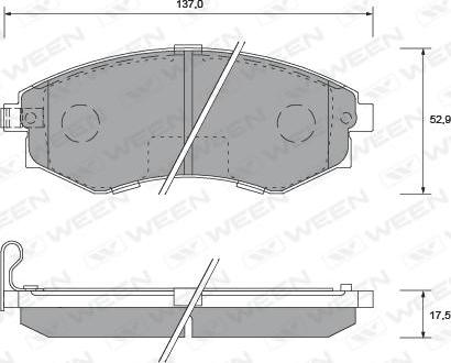 Ween 151-1171 - Гальмівні колодки, дискові гальма autocars.com.ua