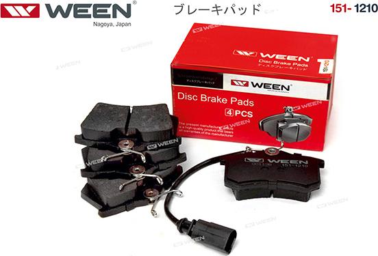 Ween 151-1210 - Тормозные колодки дисковые задние FORD Galaxy  VW Sharan  TranSporter T4 autodnr.net