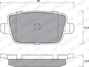 Ween 151-1212 - Тормозные колодки дисковые задние FORD Mondeo IV S-Max  Kuga I  Galaxy  Focus II  ST-RS  VOLVO S80 I autodnr.net