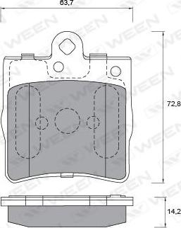 Ween 151-1224 - Гальмівні колодки, дискові гальма autocars.com.ua