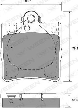 Ween 151-1226 - Тормозные колодки, дисковые, комплект avtokuzovplus.com.ua