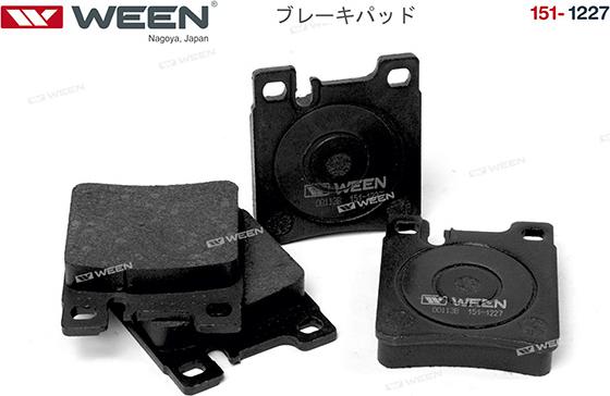 Ween 151-1227 - Тормозные колодки, дисковые, комплект autodnr.net