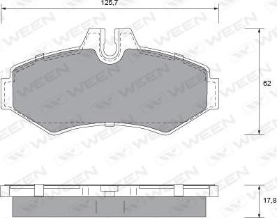 Ween 151-1229 - Гальмівні колодки, дискові гальма autocars.com.ua