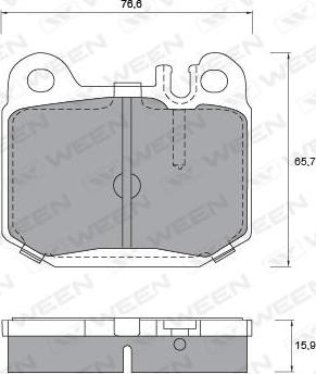 Ween 151-1232 - Гальмівні колодки, дискові гальма autocars.com.ua