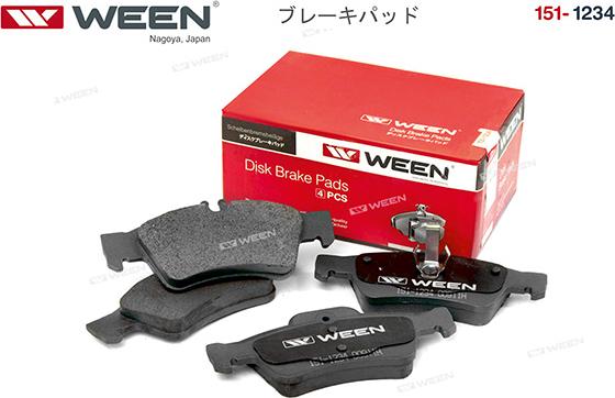 Ween 151-1234 - Тормозные колодки дисковые задние MERCEDES-BENZ E-Class W211 W212  S-Class W220 W221  CLS C218 autodnr.net