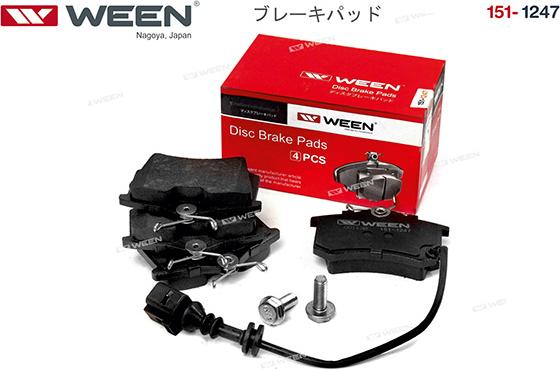 Ween 151-1247 - Тормозные колодки, дисковые, комплект avtokuzovplus.com.ua