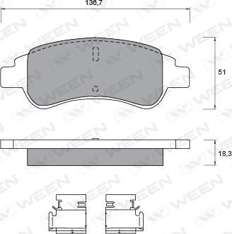 BENDIX 573031 - Гальмівні колодки, дискові гальма autocars.com.ua