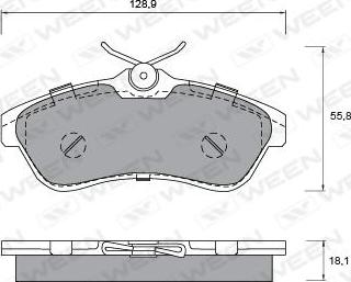 Ween 151-1276 - Гальмівні колодки, дискові гальма autocars.com.ua