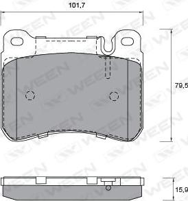 Ween 151-1297 - Гальмівні колодки, дискові гальма autocars.com.ua