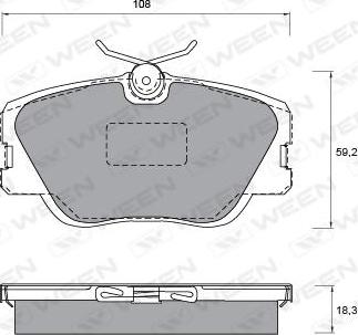 Ween 151-1299 - Тормозные колодки, дисковые, комплект avtokuzovplus.com.ua