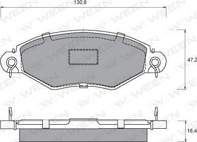 Ween 151-1318 - Тормозные колодки, дисковые, комплект avtokuzovplus.com.ua