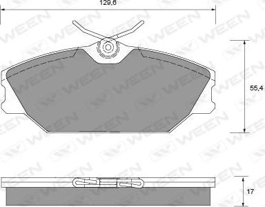 Ween 151-1332 - Тормозные колодки, дисковые, комплект avtokuzovplus.com.ua