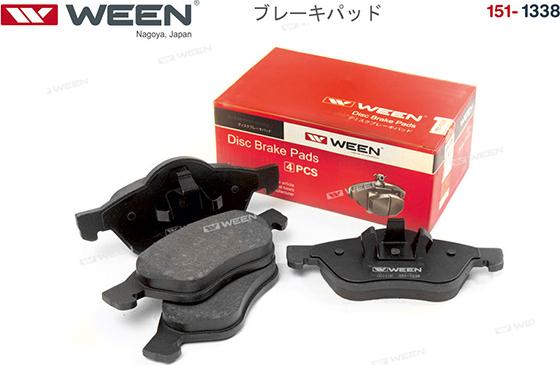 Ween 151-1338 - Тормозные колодки, дисковые, комплект avtokuzovplus.com.ua