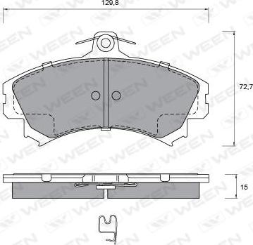 Ween 151-1346 - Тормозные колодки, дисковые, комплект avtokuzovplus.com.ua