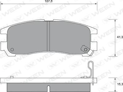 Ween 151-1353 - Тормозные колодки, дисковые, комплект avtokuzovplus.com.ua