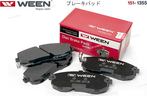 Ween 151-1355 - Тормозные колодки, дисковые, комплект autodnr.net