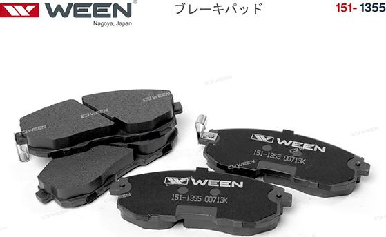 Ween 151-1355 - Тормозные колодки, дисковые, комплект autodnr.net