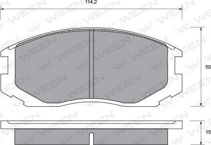 Ween 151-1358 - Гальмівні колодки, дискові гальма autocars.com.ua