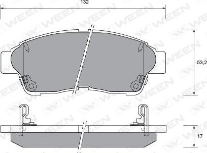 Ween 151-1385 - Гальмівні колодки, дискові гальма autocars.com.ua