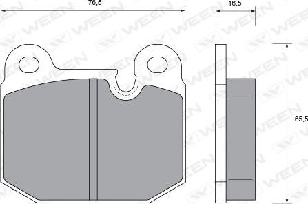 Ween 151-1386 - Тормозные колодки, дисковые, комплект avtokuzovplus.com.ua