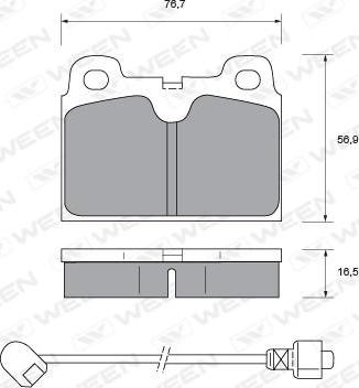 Ween 151-1394 - Тормозные колодки, дисковые, комплект avtokuzovplus.com.ua