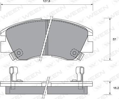 Ween 151-1403 - Гальмівні колодки, дискові гальма autocars.com.ua