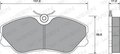 Ween 151-1413 - Гальмівні колодки, дискові гальма autocars.com.ua