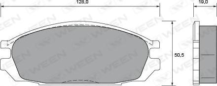 Ween 151-1414 - Гальмівні колодки, дискові гальма autocars.com.ua