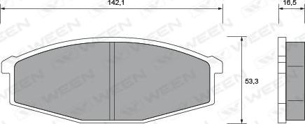 Ween 151-1416 - Гальмівні колодки, дискові гальма autocars.com.ua