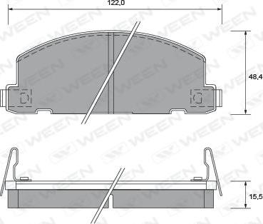 Ween 151-1418 - Гальмівні колодки, дискові гальма autocars.com.ua